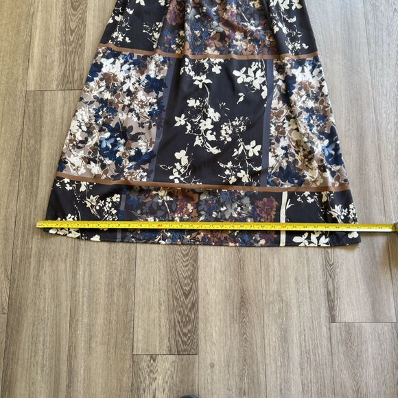 Sisley Midi Dress Size M Italy in Floral Print Boho Lux Hippie Euro Chic - Picture 5 of 16